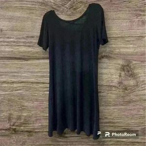Hot This Summer Black Cross Back T-shirt Dress Size S